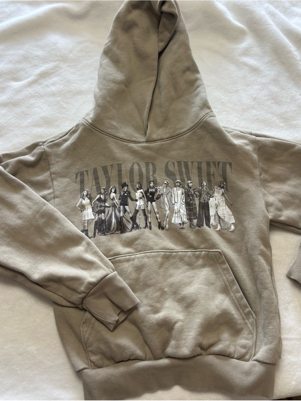 Taylor Swift Taupe Graphic Crewneck Hoodie